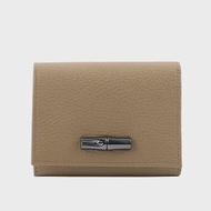 LONGCHAMP Roseau Essential 牛皮三折短夾 (米色)