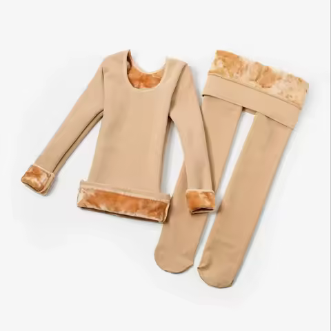 Girls Thermal Underwear Set Winter Fleece Thick Leggings Dance Costume Kids homewear Children Underw