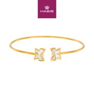 HABIB 925 Silver Bangle CJ-8-SCH13 DC ST(A)