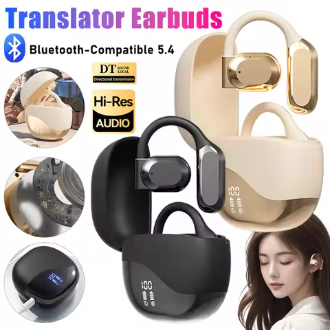 M62 M70 Translator Earbuds Real Time ﻿Language Translation Earphone Noise Cancelling Over Ear Headph