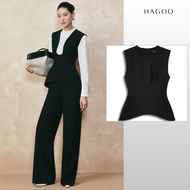 Set Wanita Peplum Vest, Wide Leg Pants Office Elegant HAGOO [A8055-Q8055]