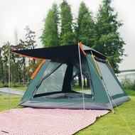 [Ready Stock] Outdoor Tent Automatic Quick Open Tent Beach Camping Tent Thickened Rainproof Multiplayer Camping Four-Sided Tent Full Set