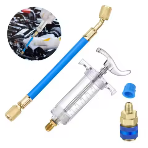 Auto Oil Dye Injector A/C Dye Injector 1/4 SAE Oil Dye Coupler Adapter For Car Repair Tools For Vehi