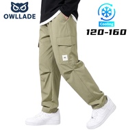 OWLLADE Cargo Jogger Pants for Kids Boy Stretchable 1816 in Khaki B02 4T-2