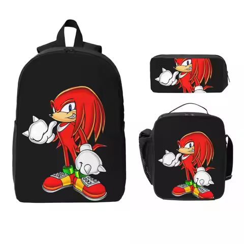 Shadow The Hedgehog Backpack Student Boys Girls BookBag School Bag Computer Shoulder Bags 3ps Insula