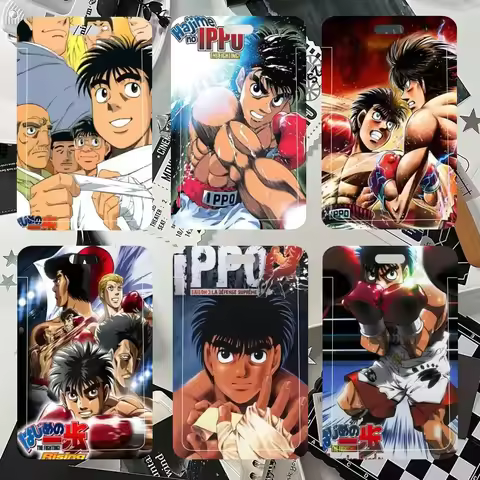 Anime Fighting Spirit Hajime No Ippo ID Card Holder Neck Strap Pendant Door Badge Holder Lanyards Ke