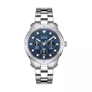 Solvil et Titus Aspira Women's Quartz Watch in Navy Blue Dial and Stainless Steel Bracelet W06-03147-010