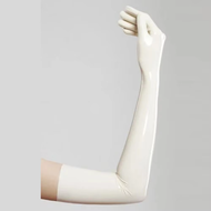 【TI hot】 Red Latex Long Gloves Opera Latex Moulded Latex Gloves Fetish Clubwear Costumes