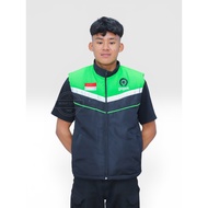 Gojek vest latest Gojek vest/ Gojek driver vest/ Men's motorcycle vest/ FULL EMBROIDERED/ FOR SALIN