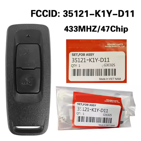 MK0020 Motorcycle Key For H-onda PCX 125 21-22 Smart Remote Key With 433MHZ 47 chip 35121-K1Y-D11