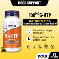 NOW Foods, 5-HTP 100mg – Mood Support & Serotonin Booster, Maintain Possitive Mood, 60 Veg Capsules