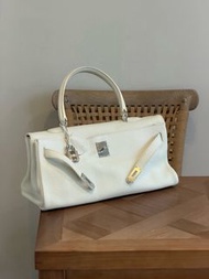 Hermes shoulder kelly 純白銀扣
