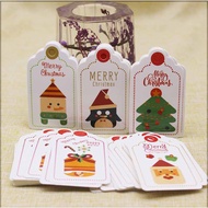 Merry christmas cute gifts tag 7*4cm White Lovely Gift Tags DIY cookies bakery favors decoration party suppiles