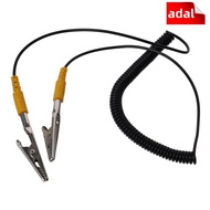 ADAL Coiled Cord, PU,Metal 2mm Anti-Static ESD Grounding Cable, Male-to-Female 180cm / 71" Polyureth