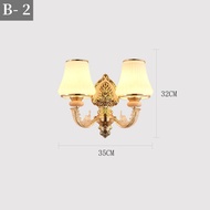 โคมไฟแก้วข้างเตียงโคมไฟติดผนังโคมไฟ E14โคมไฟผนังยุโรปห้องนั่งเล่นไฟห้องนอนพื้นหลังทางเดิน Sconces