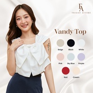 Friday Attire เสื้อครอปโบว์ เสื้อแขนสั้น (FT-023)