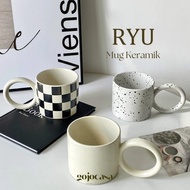[gojocasa] Ryu Mug Glass Ceramic Artsy Motif/Ceramic Mug Artsy
