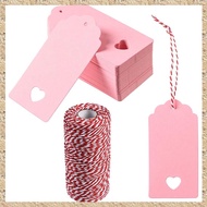 (KYSB) 360 Pcs Valentine'S Day Gift Tags Pink Kraft Paper Gift Tags Pink Name Price Tags, 2 X 4Inch