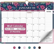 Calendar 2025-2026, 21-Month Calendar from October 2025 to June 2027, 11.5" x 14.7", Spiral Binding 