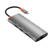 Portable type-c Turn HDMI/USB 3.1/Card Reading/Gigabit Ethernet Port with pd Charging HUB9Combinatio