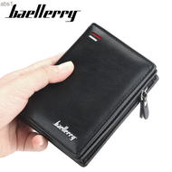 Baellery men's wallet zipper short wallet multi-card fashion vertical mini zero wallet manabs