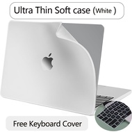 เคสนิ่มกันรอยนิ้วมือสำหรับ2024 MacBook Air 13 Inch M3 M2 A3113 A3114 A2338 Pro14ด้านฝาครอบป้องกันด้า