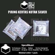 Piring kertas mas emas silver / piring kue bolu ulang tahun