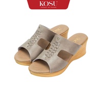 KOSU wedge sandals 6.5cm high, Japanese women's sandals with herringbone design to conceal feet 2331