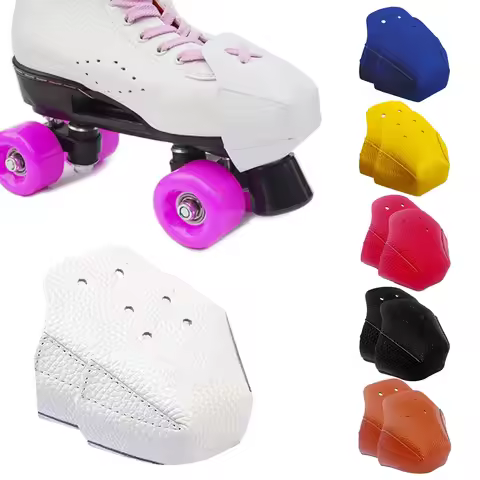 1pair Roller Skates Skating Shoes Cover Ice Skates Leather Toe Cap Guard Roller Skate Toe Protector 