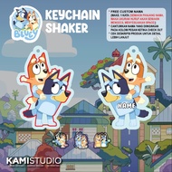 GANTUNGAN Bluey Bingo ShakerKeychain Custom Bluey Bingo Name Bagtag/ bag Hanger/ Shaker Keychain Cus