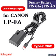 Dummy Type-C LP-E6 | Pin giả pin ảo pin dummy battery DC Coupler Canon EOS R6 R5 R 5D2 5D3 5D4 6D 6D