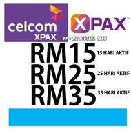 (Direct Masuk) Celcom Xpax Prepaid | RM15 RM25 RM35 ( Kredit Only ) Instant Reload Topup