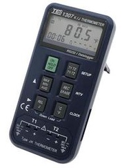 TES泰仕 記憶式溫度錶 TES-1307雙顯示 (RS-232)
