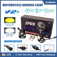 2PCS Mini Driving Light Waterproof Motorcycle Spotlight Firefly Yellow / White LED Lights Korean Led