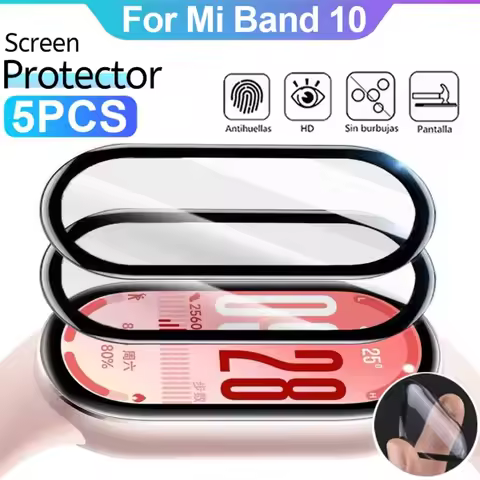 1-5PCS Screen Protector for Xiaomi Mi Band 10 Curved Full Coverage Protective Film for Mi Band 10 NF
