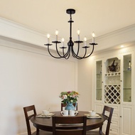 G.house EILON โคมไฟแขวน LED ทรง Chandelier 6เชิงเทียน 30W รุ่น EGDD-TYDD-0602 สีดำ จัดส่งเร็ว