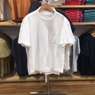 Uniqlo เสื้อยืดแขนสั้นสำหรับกระเป๋าลำลองสำหรับทั้งหญิงและชายรุ่น U ห้องลองเสื้อ21ฤดูร้อน FX440399