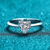 X-077N 925 Sterling Silver Women's Ring, 0.5ct/1ct/2ct Moissanite (Including Certificate), 5mm/6.5mm