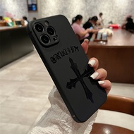Casing iphone 11/12/13/14/15/16 Pro max cross silicone Case For iPhone 11,12,13,14,15,11PM,12PM,13PM