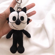 [Minichicraft] Felix The Cat | Knitting | Keychain