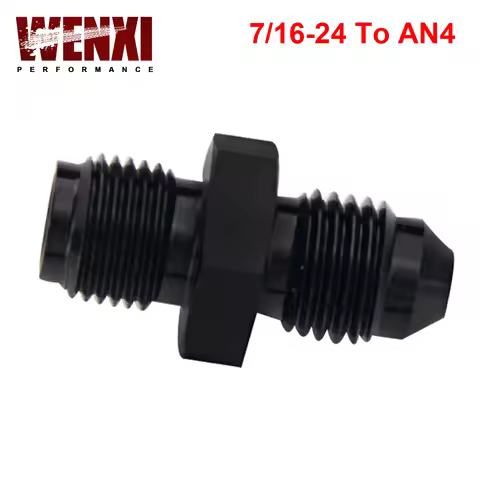 7/16-24 To AN4 Turbo Oil Feed Adapter Fitting For TURBO GT28 GT30 GT35 Black WX-OFA01