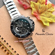 [Original] Alexandre Christie AC 9205MCBTBBA Chronograph Black dial Silver Stainless Steel Men Watch
