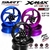 8.2KG SMRT Rims Set For Yamaha Xmax V1 V2 V3 250 300 350 Forged CNC Black Purple Blue Sport Rim RCB 