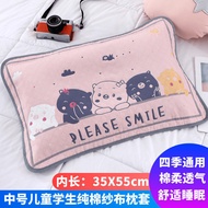 Children Pillowcase Medium High-End 35 * 55 Cotton Fine Gauze Six-Layer Pillow-Free Towel Baby Breat