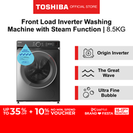 [Pre-order] Toshiba T15 TW-BK95G4S(SK) Gray 12mins Quick Wash Front Load Washing Machine, 8.5kg,Water Efficiency 4 Ticks