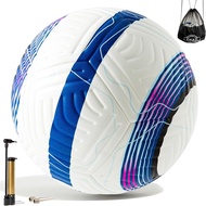 Match Soccer Ball Size 5 – Waterproof PU Leather Includes Pump & Needles Mesh Storage Bag for Easy C