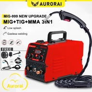 【New upgrade】MIG-999 MIG Welding Machine Gasless MIG/MMA/TIG 3IN1 Inverter IGBT Welder Portable Weld