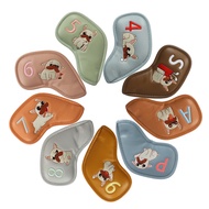 Dễ mở Đóng bọc Golf Chất Lượng Cao gậy đánh golf Bìa Set 9Pcs đầu gậy đánh gôn Bìa Set Cao Cấp giả d