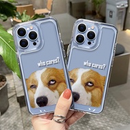 Case for Samsung Galaxy S22 S23 S24 Ultra S22+ S23+ S24 Plus Back Cover White Eyed Dog Transparent A