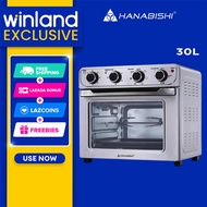 Hanabishi by Winland Air Fryer Oven 30Liters For Air Fryer, Broil, Bake, Toast, Convection Broil, Co